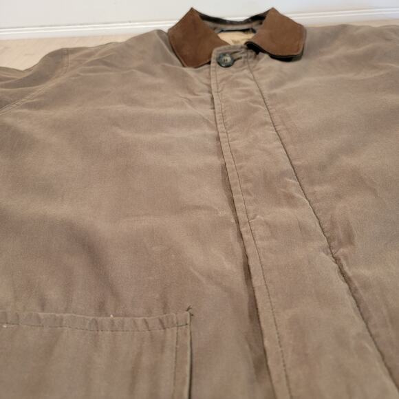 Polo University Ralph Lauren Wool Blend Leather Collar Trench Chore Coat Large - Picture 9 of 10